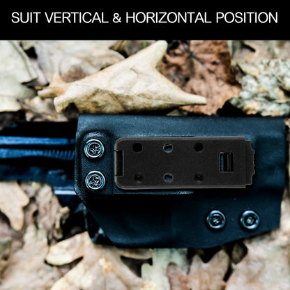 Lanties 8 Pcs Holster Belt Clips Knife Belt Clip Holster Hardware Adjustable Molle Adapter with Screws for Outdoor(3.46 x 1.26 Inch,Style 3)