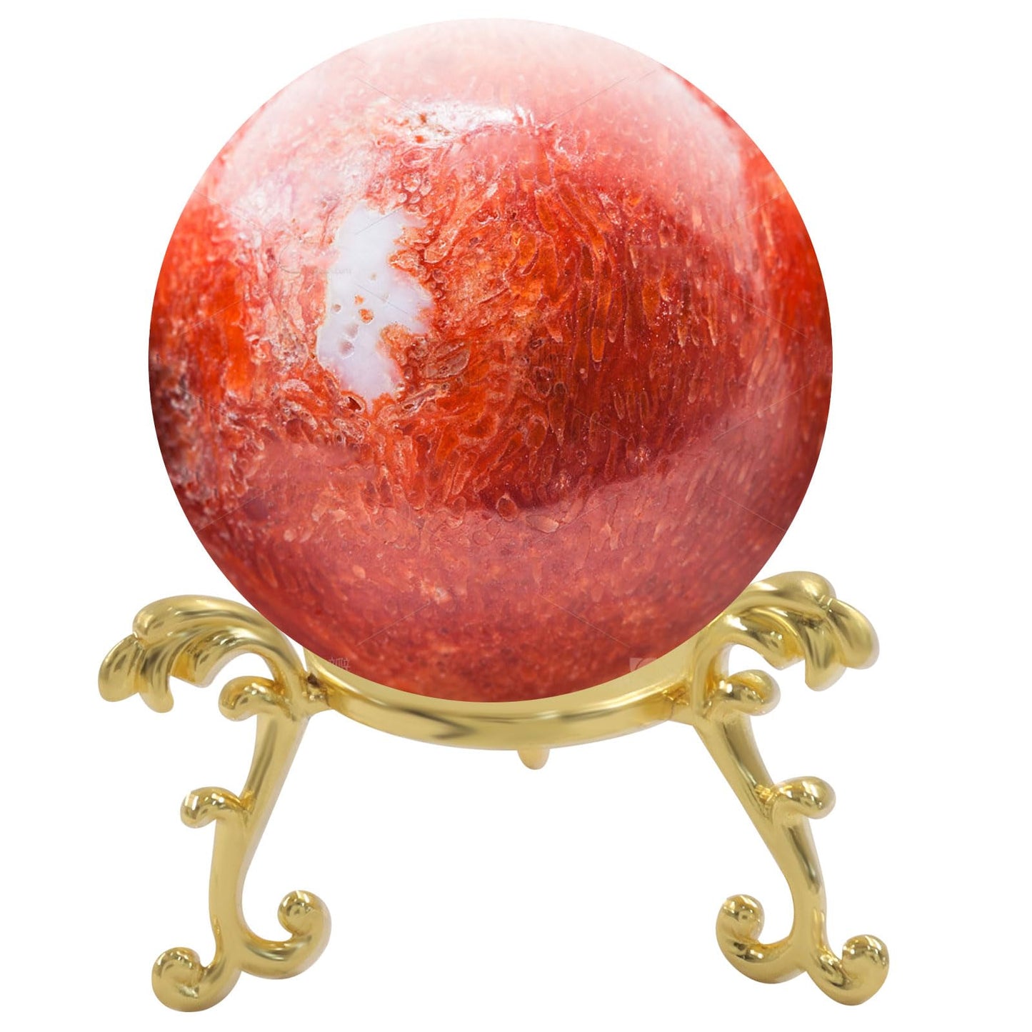 Marvexi 10Pcs Gold Sphere Display Stand - Crystal Ball Holder for 40mm-80mm Glass & Natural Stone Rocks