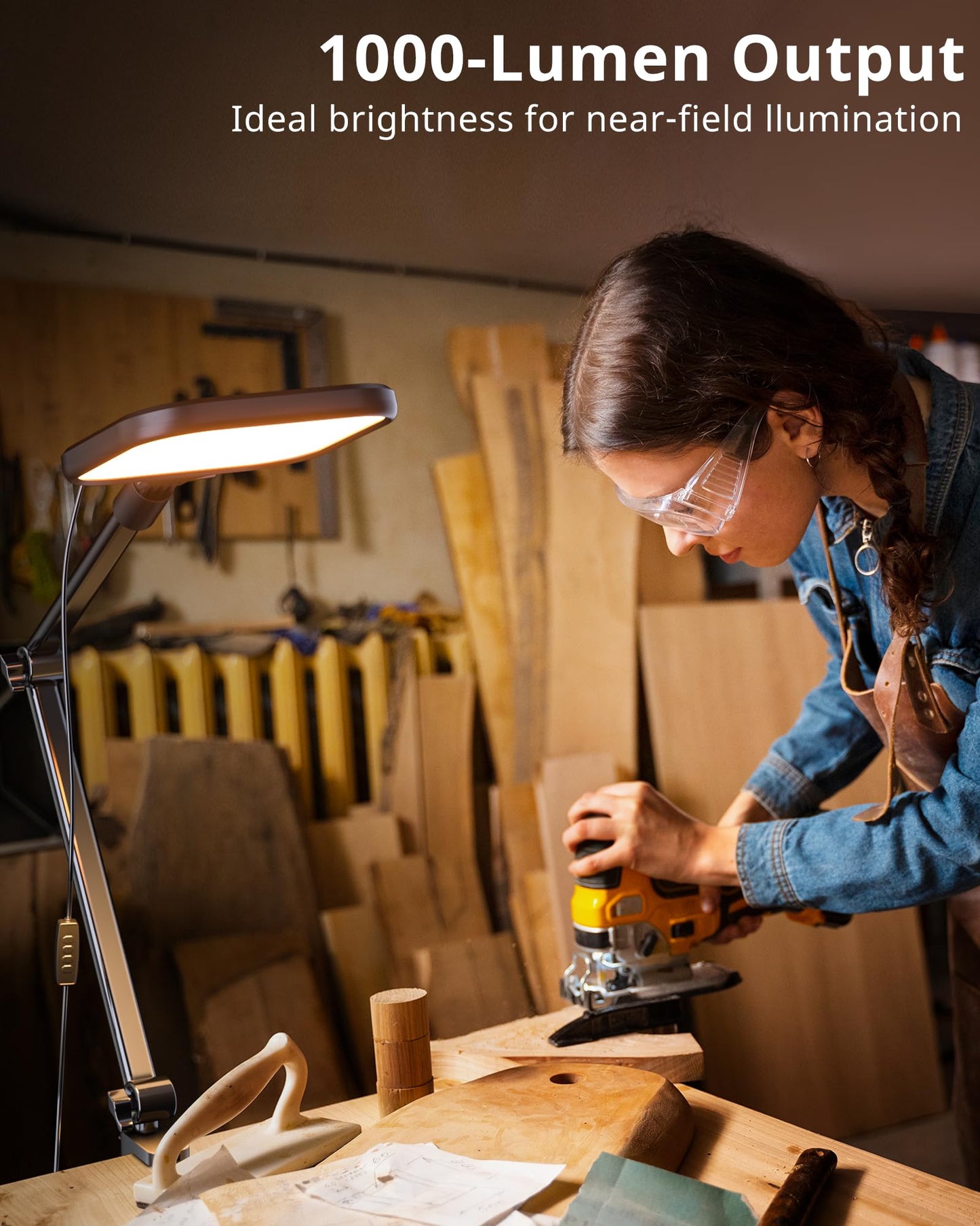 UBeesize Streaming Light, 8" Ring Light for Desk with Clamp and Adjustable Arm, Zoom Lighting for Computer, Video Conference Lighting for Home Office, Video Calls, Streaming, Podcasting