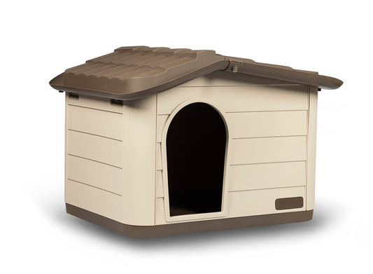 Rosewood Outdoor Cat, Dog and Rabbit House, Pet Kennel and Shelter - Brown