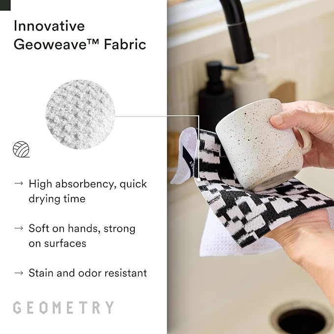 GEOMETRY Dishcloth – Evergreen Collection – Quick-Dry, Ultra-Absorbent