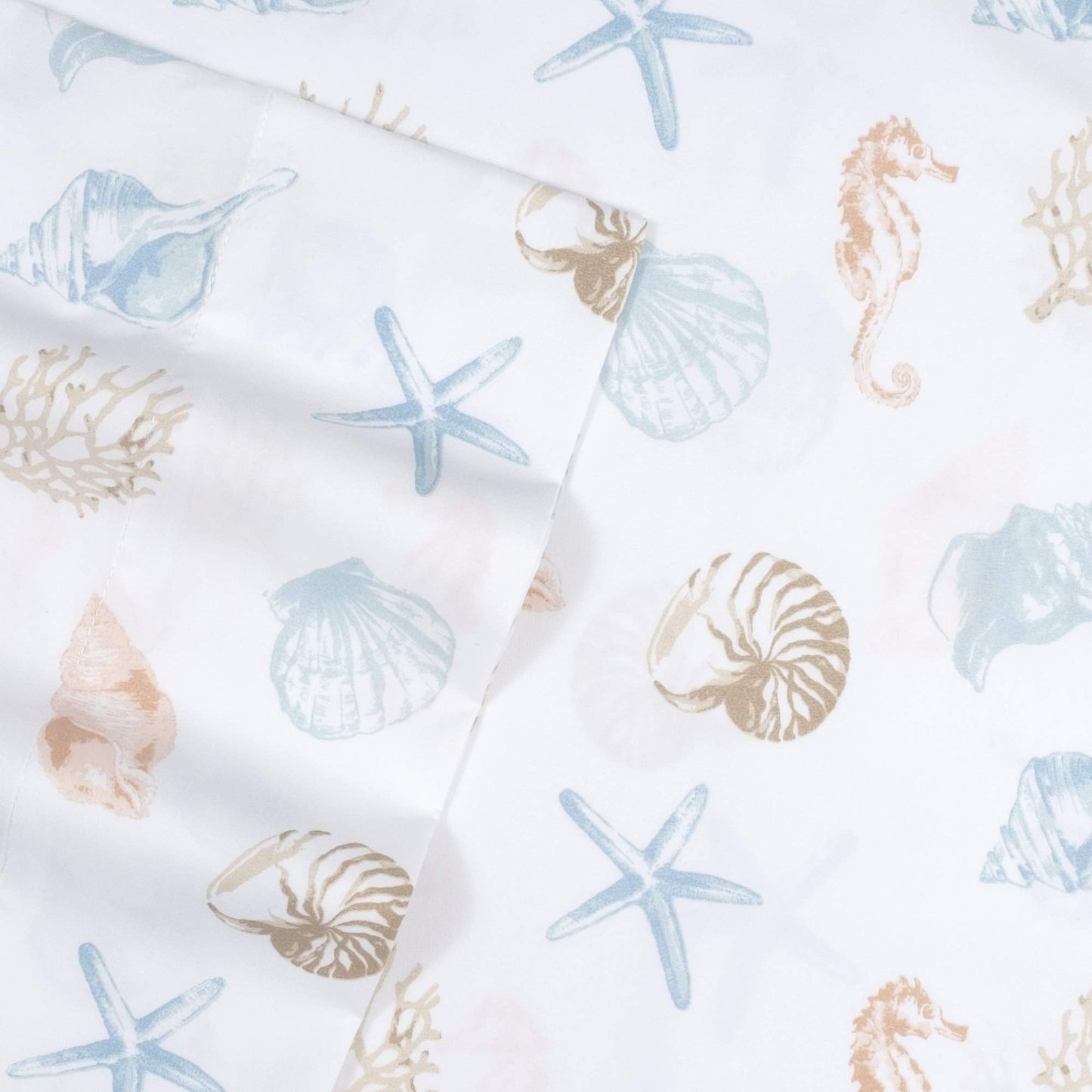 1500 Supreme Kids Bed Sheet Collection - Fun Colorful and Comfortable Boys and Girls Toddler Sheet Sets - Deep Pocket Wrinkle Free Soft and Cozy Bedding - Twin, Seashells