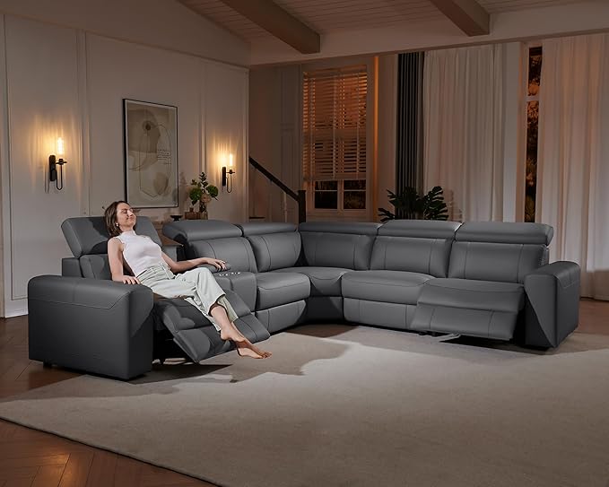 AMERLIFE Power Recliner Sectional Sofa