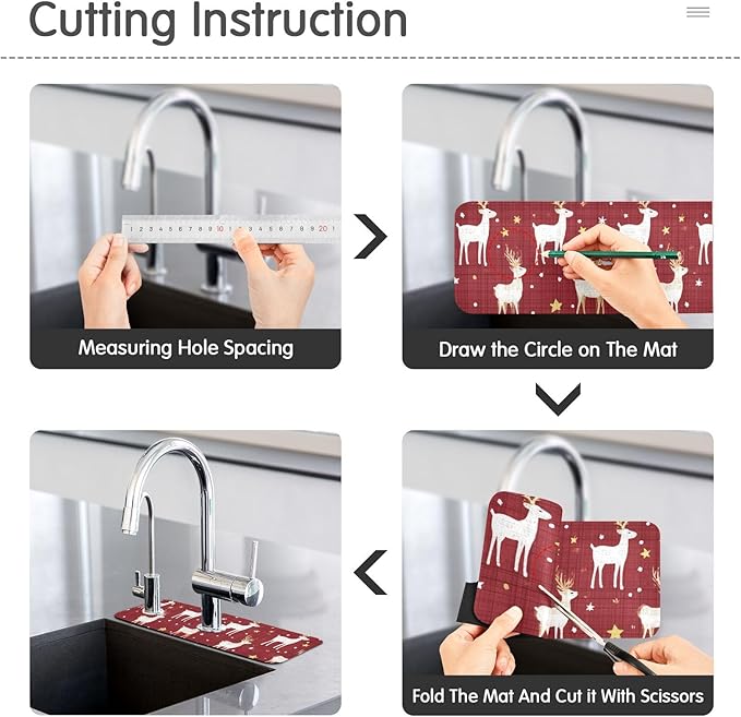 Kitchen Sink Splash Guard 2 PCS 30 Inch Sink Faucet Mat Splash Guard
