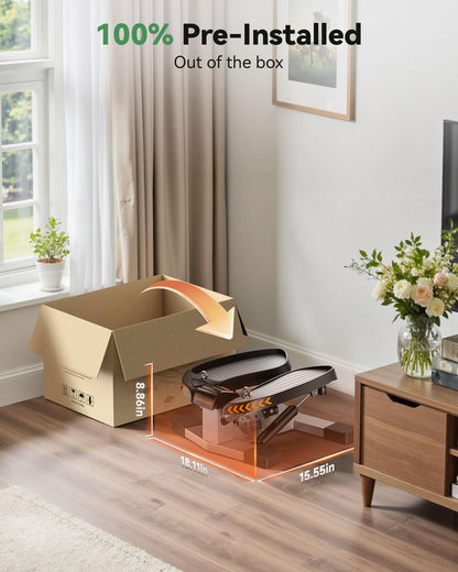 Sportsroyals Twist Stepper,Steppers for Exercise at Home,Stair Stepper with Resistance Bands for Full Body Workout, 400lbs Weight Capacity