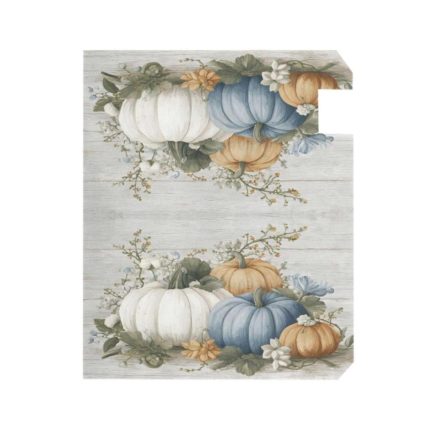 ALAZA Fall Blue Orange Grey Pumpkin2 Magnetic Mailbox Cover MailWraps Garden Yard Home Decor for Outside Standard Size-18"x 20.8"