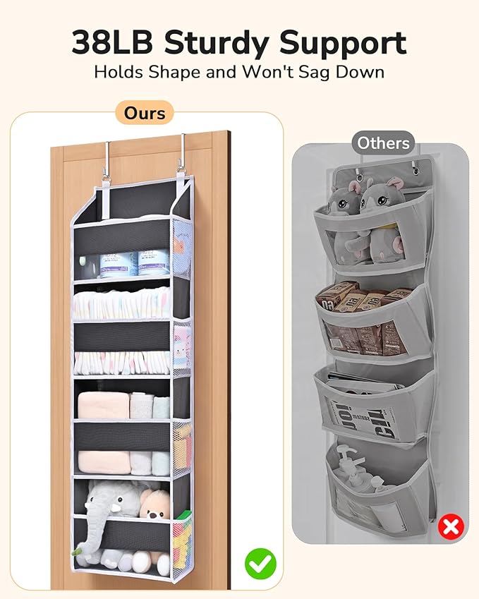 ULG 2 Pack Small Over Door Organizer