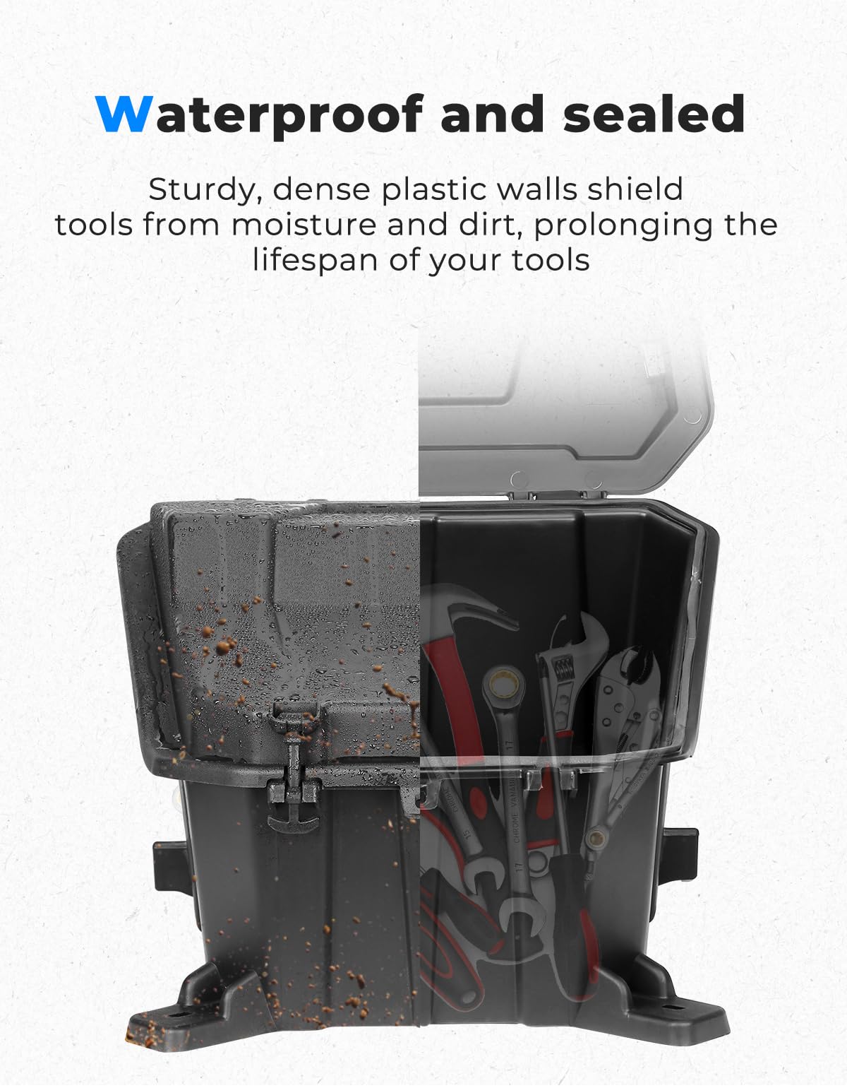 KEMIMOTO 69 QTUTV Rear Storage Cargo Box Compatible with RZR XP 1000 / Turbo / 4 Turbo / 4 1000/900 / 4 900 / S 900 / S1000 / S4 1000 UTV Bed Tool Storage Box Replace # 2881193