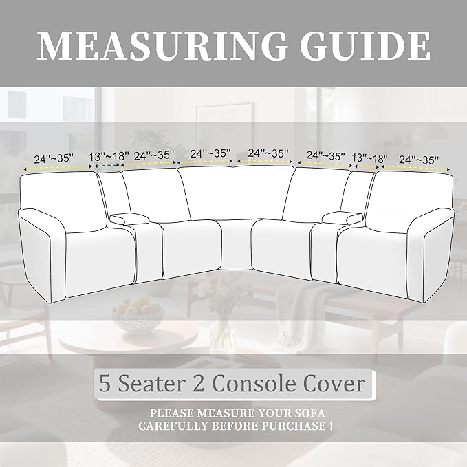 100% Waterproof Sectional Recliner Couch Covers