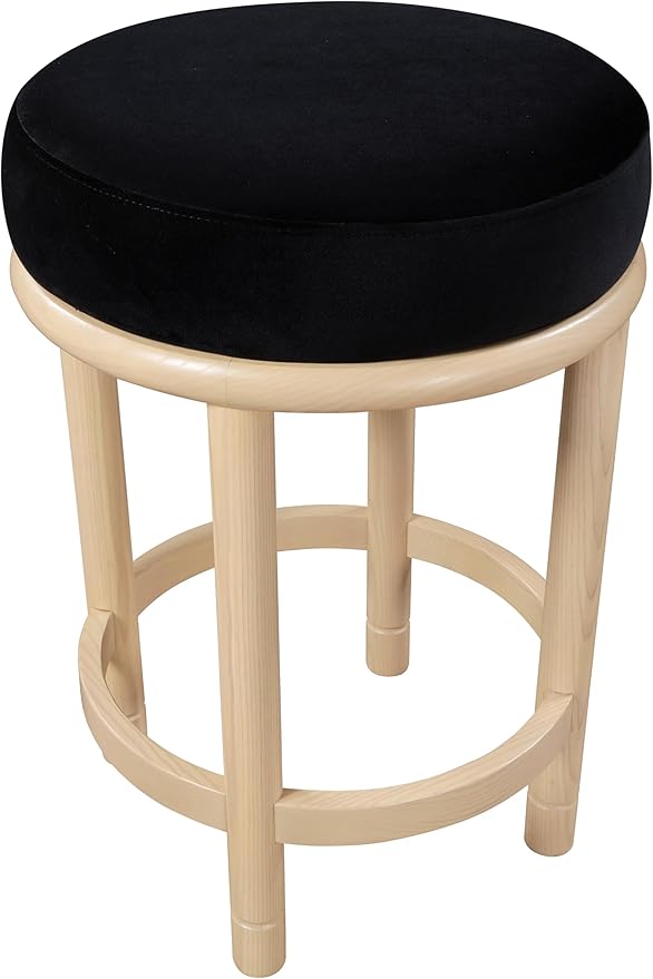 Meridian Furniture 976Black-C Monette Collection Art Deco Counter Stool