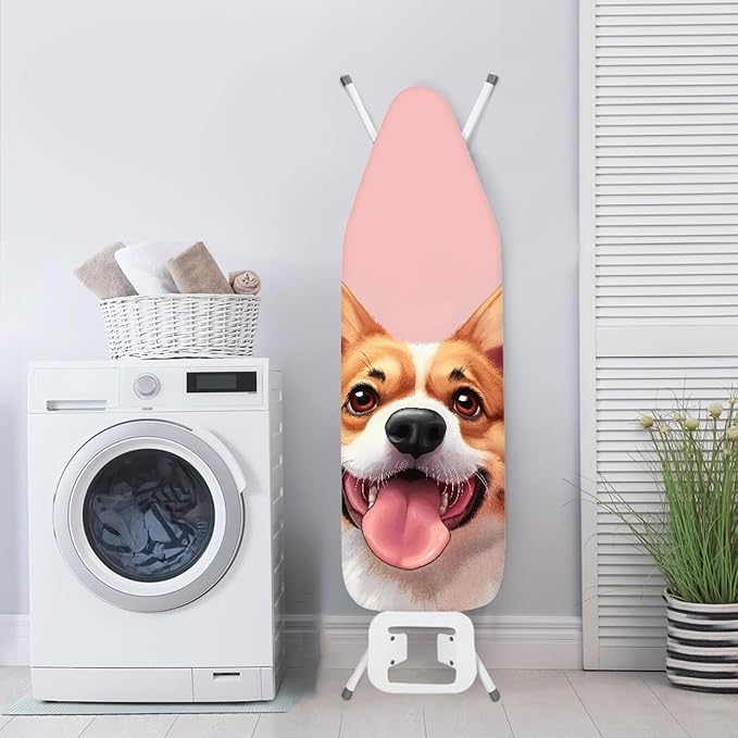 GLENLCWE Cute Corgi Ironing Board Cover Full Size Heavy Duty Iron Pad Cover