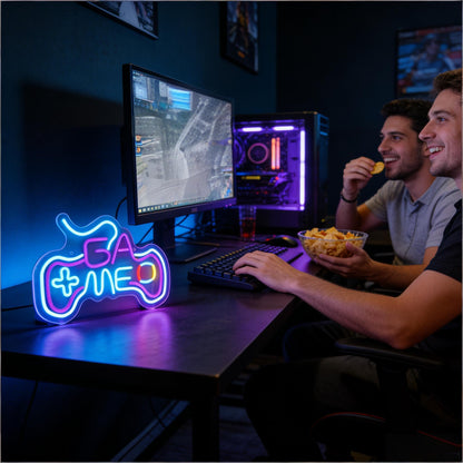 Neonawall Gamer Neon Sign for Wall Decor Light Up Letters Business Led Sign Gamer Birthday Party Gifts Led Decorative Night Signs Game Room Decorations Christmas Gift for Boys’ Home Bedroom