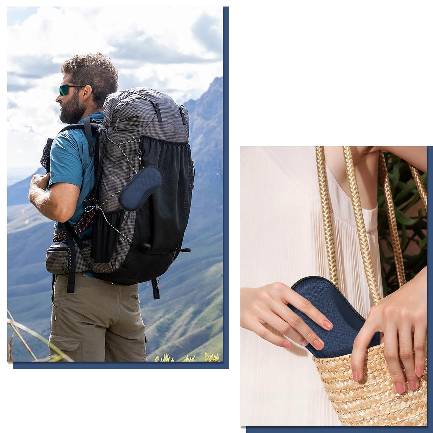 FINTIE Sunglasses Case for Men and Women - Hard Shell Shockproof Sport Glasses Case - Zipper Portable Spectacle Cases with Clip