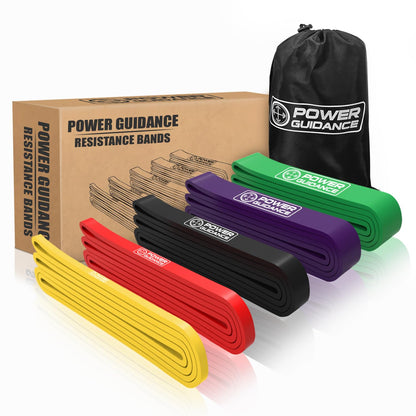 POWER GUIDANCE Pull Up Assist Bands - Stretch Resistance Band - Mobility Band - Powerlifting Bands - by Perfect for Body Stretching, Powerlifting, Resistance Training