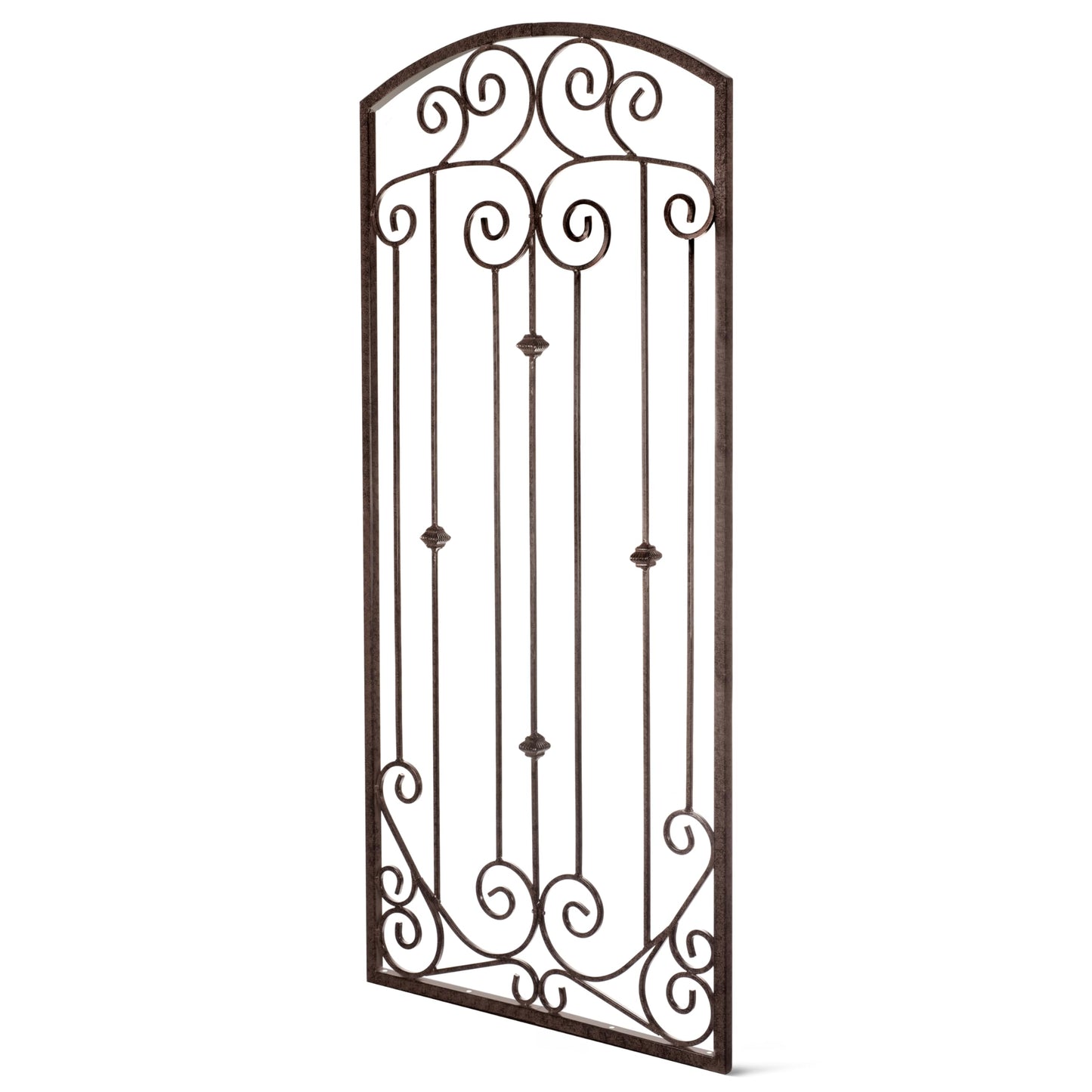 H Potter Large Metal Garden Trellis 32" W x 6 feet Tall — Heavy Duty Iron for Climbing Roses, Clematis, Ivy — Freestanding, Weather Resistant, Ground Spikes Included