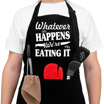 NewEleven Christmas Gift For Men, Dad, Husband, Him - Aprons For Men With Pockets - Funny Gifts For Men, Dad, Husband, Boyfriend, Him, Brother, Uncle - Grill Cooking BBQ Kitchen Chef Apron