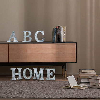 WOODOUNAI 4 Inch Wood Letters Unfinished Rustic Wood Letters for Wall Decor Decorative Standing Letters Slices Sign Board Decoration for Craft Home Party Projects (E)
