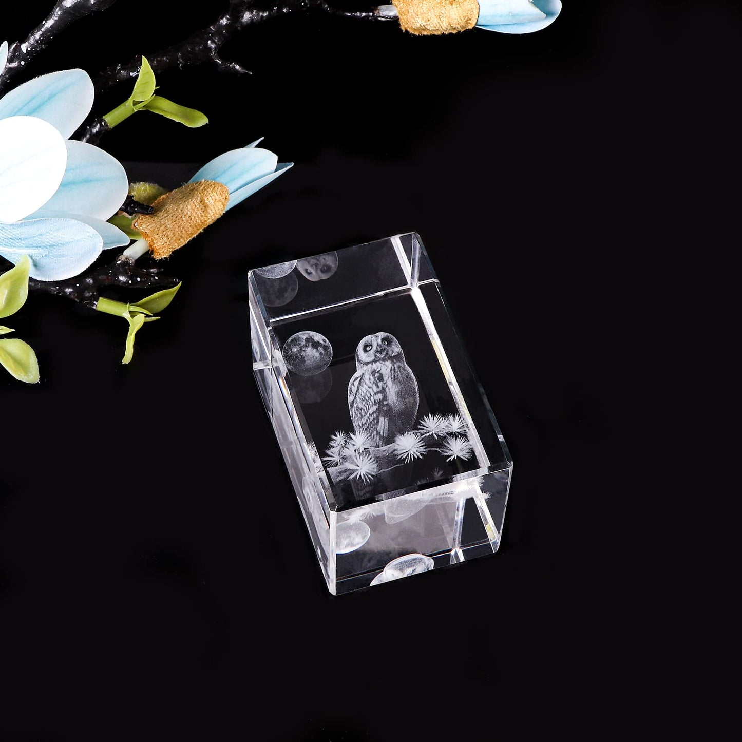 Qianwei 3D Crystal Owl Figurines & Gifts for Owl Lovers - Home Decorations, Keepsake & Paperweight