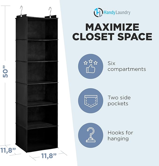 Handy Laundry Hanging Closet Organizer