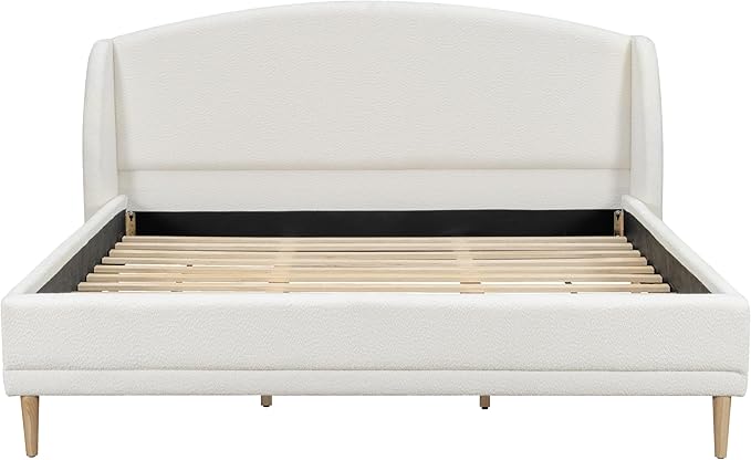 Christopher Knight Home Hazel King Size Bed Frame, Upholstered Platform Bed