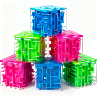 6 Pack Money Maze Puzzle Gift Box, 3D Puzzle Boxes Toy for Money Gift - Maze Magic Cube Toy Brain Teasers for Kids Adults Birthday Party Favors Easter Basket Fillers