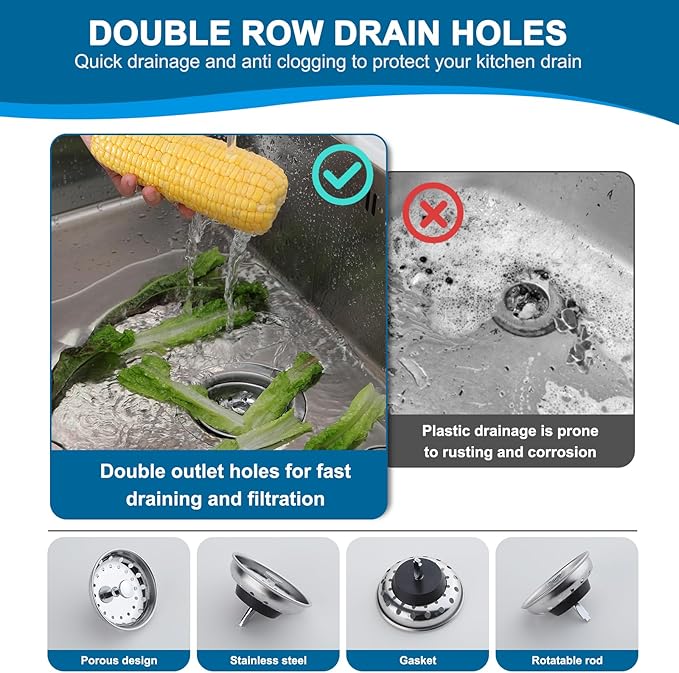 ZM Kitchen Sink Stainless Steel Basket Strainer