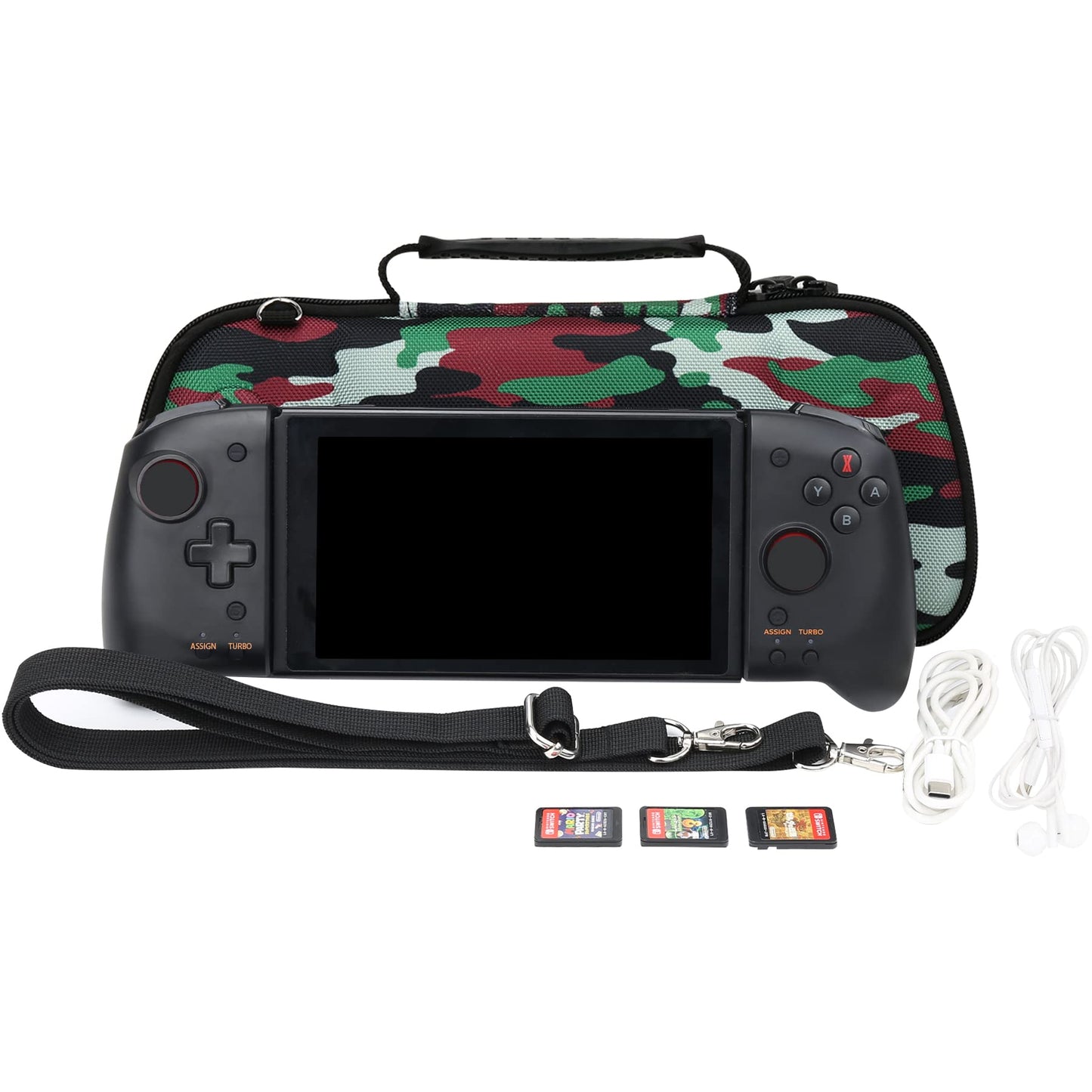 Aenllosi Hard Travel Case for Hori Nintendo Switch Split Pad Pro Handheld Controller-Camouflage(Only Case)