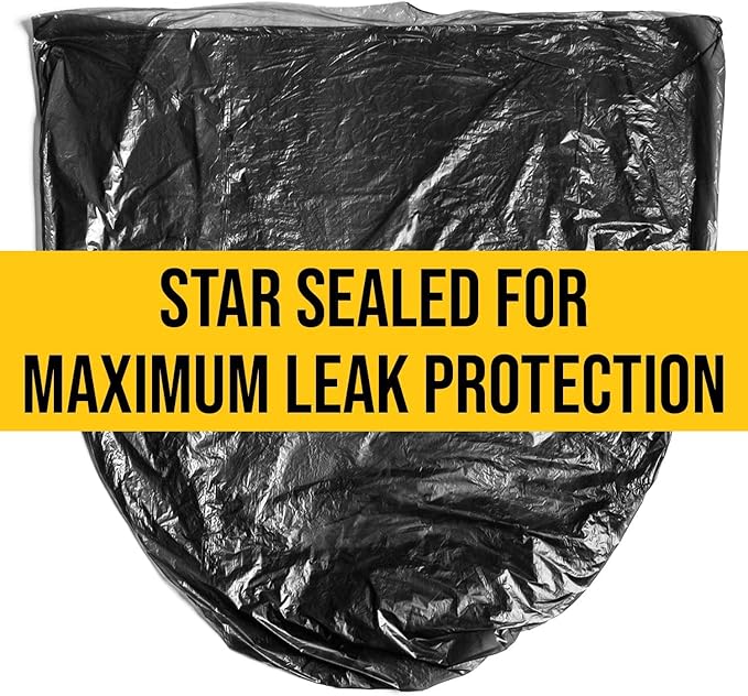 Aluf Plastics - 3 Ply Trash Bags, 44 Gallon, 1.25 Mil