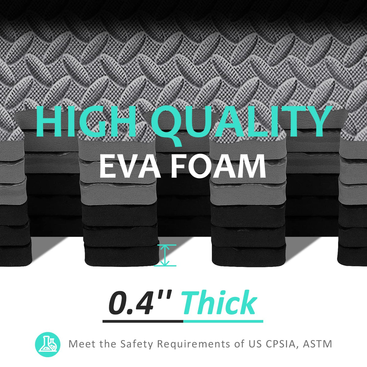Puzzle Exercise Mat with 24 Tiles Interlocking Foam Mats, EVA Foam Floor Tiles, Protective Flooring Mats Interlocking for Gym Equipment and Cushion for Workouts