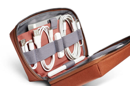Bellroy Tech Kit (Tech Accessories Organizer Pouch, Zipper Closure, Stores Power Bank, Phone Charger, Cables & More) (Bronze)