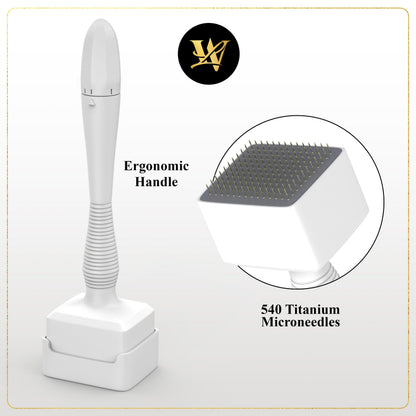 Derma Stamp Microneedle Roller For Face, Derma Roller for Beard, Microneedling Roller | For Women and Men | Micro Needle Roller For Face Scalp Derma Stamp 0.25mm