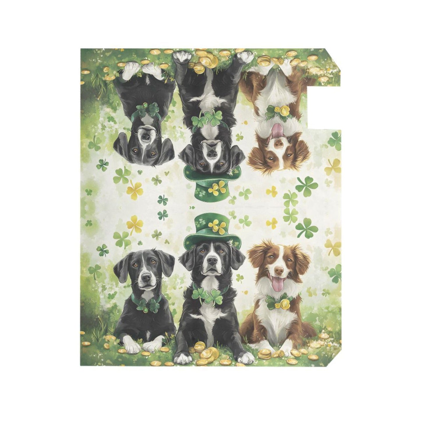 ALAZA Patrick Day Dog Shamrock Clover05 Magnetic Mailbox Cover MailWraps Garden Yard Home Decor for Outside Oversized-25.5" x20.8"