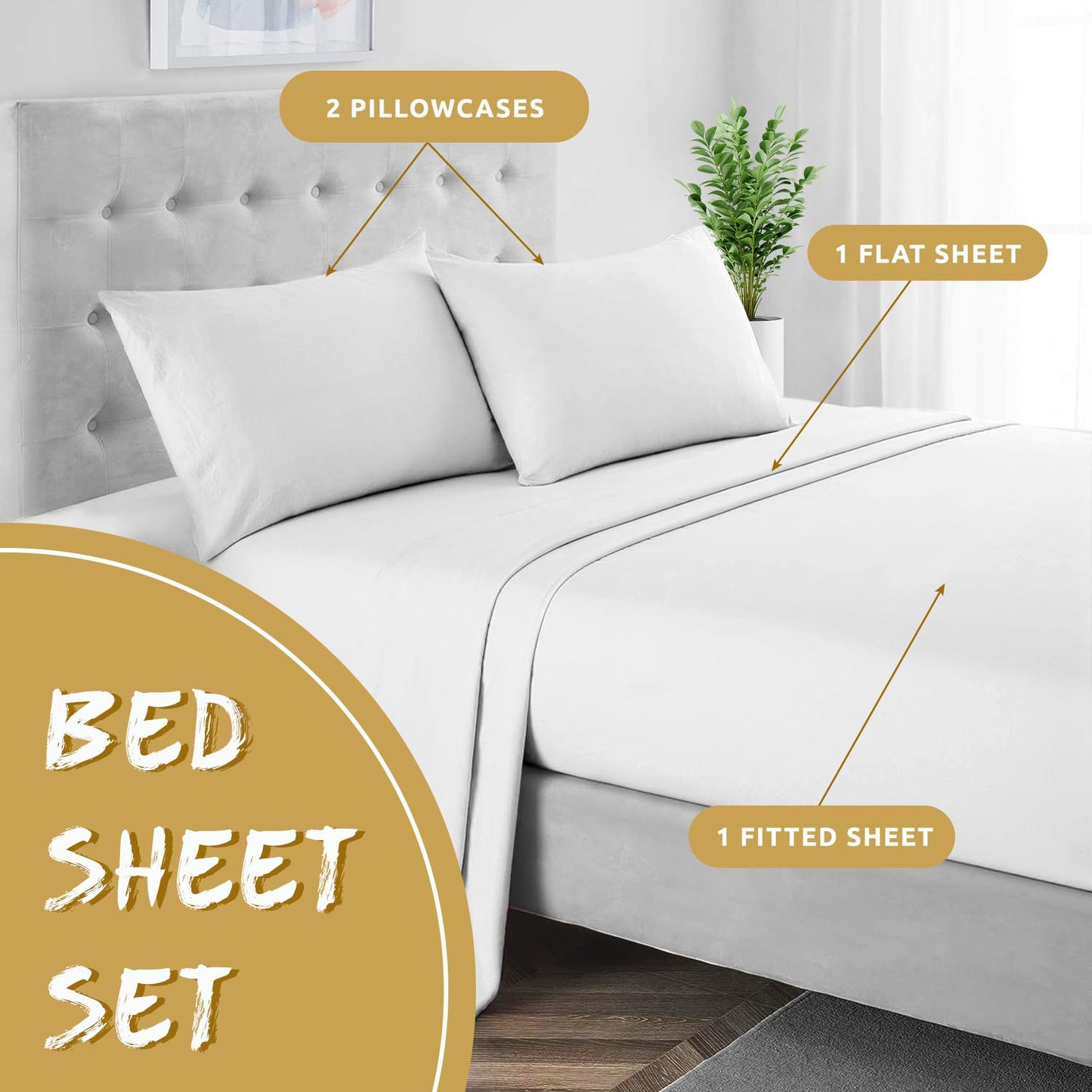 Floral Sheets Split King Size - Blue and White Porcelain Chinoiserie Bed Sheet Set - Deep Pocket Soft Microfiber Bedding Set 5 Piece - Fitted Flat Sheet Pillowcases - Floral Bedroom Decor & Gifts