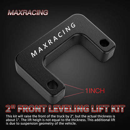 Maxracing 2" Leveling Kit Compatible with 2007-2026 Chevy Silverado 1500 Avalanche Suburban Tahoe/GMC Sierra Yukon XL1500