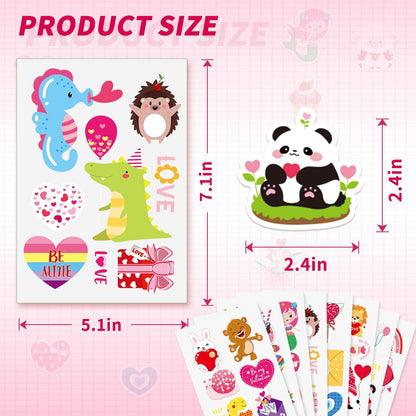 MARFOREVER 200 Pcs Valentines Stickers, Love Heart Stickers Valentine's Day Sticker Bulk Vinyl Water-Repellent for Water Bottle Wedding Laptop Scrapbooking DIY Crafts Decorations