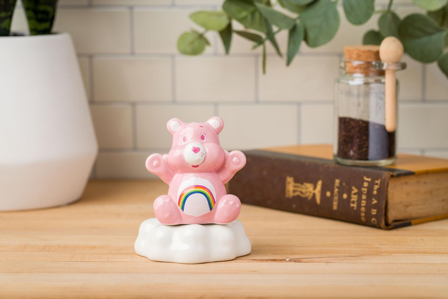 Silver Buffalo Care Bears 3d Ceramic Salt and Pepper Shaker Set Featuring Cheer Bear, 3.6” x 2.7” x 4.25”