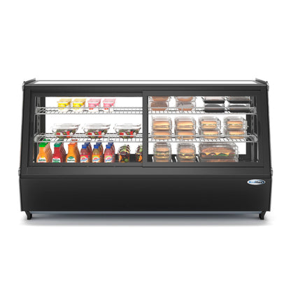 48 in. Self-Service Countertop Bakery Display Refrigerator in Black (CDC-250-BK)