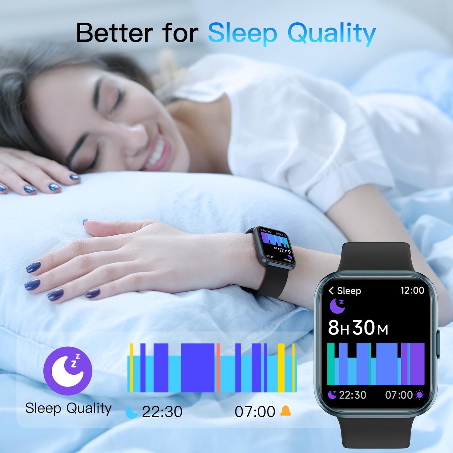 Smart Watch for Men Women (Answer/Make Call), Alexa Built-in, 1.8" Touch Screen Fitness Watch with SpO2 Heart Rate Sleep Monitor, 100 Sport, IP68 Waterproof Step Counter Smartwatch for iPhone Android
