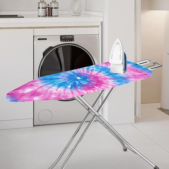 Pink Blue Tie Dye Iron Board Cover Extra Wide Ironing Board Cover and Pad