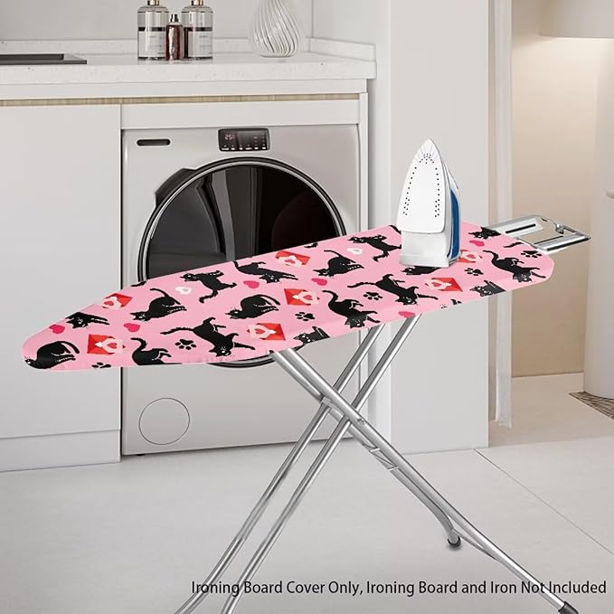 Cat Ironing Board Cover Scorch Resistant Padding Elastic Edge Heavy Duty Iron