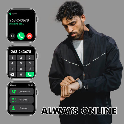 Smart Watch for iPhone/Android Phones (Answer/Make Calls) - 1.9" HD Screen Fitness Tracker : Heart Rate/Sleep Monitor/Pedometer/Calories, Multiple Sports Modes, Waterproof SmartWatch for Men Women