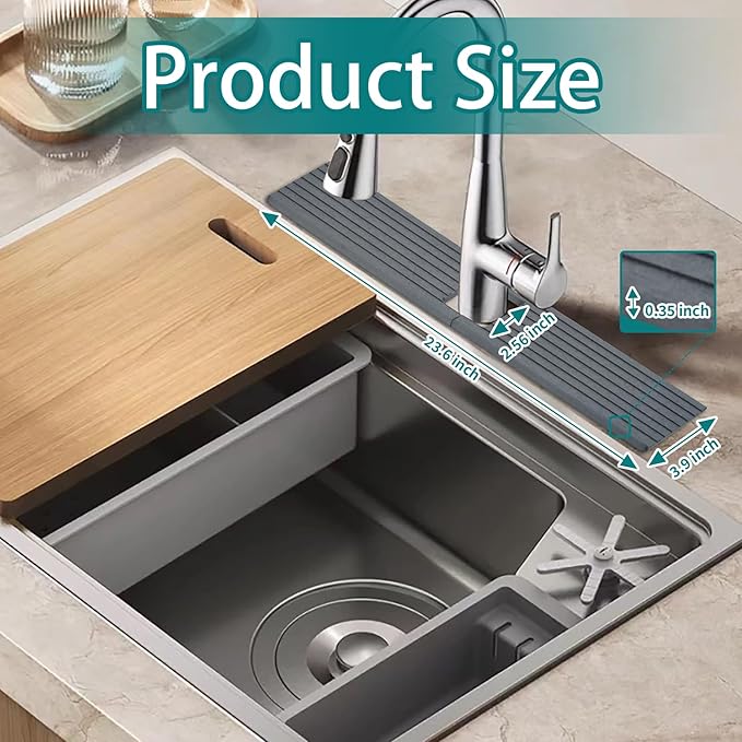 Kitchen Sink Faucet Mat, Prevents Moisture Buildup, Suitable