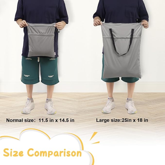ALVABABY 2 Pack Large Wet Dry Bag Waterproof Hanging Cloth Diaper
