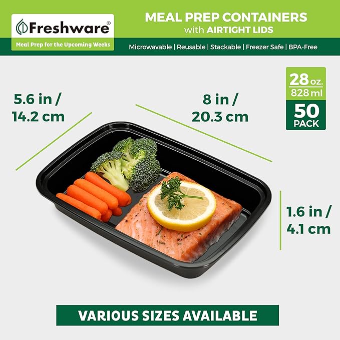 Freshware Meal Prep Containers 1 Compartment
