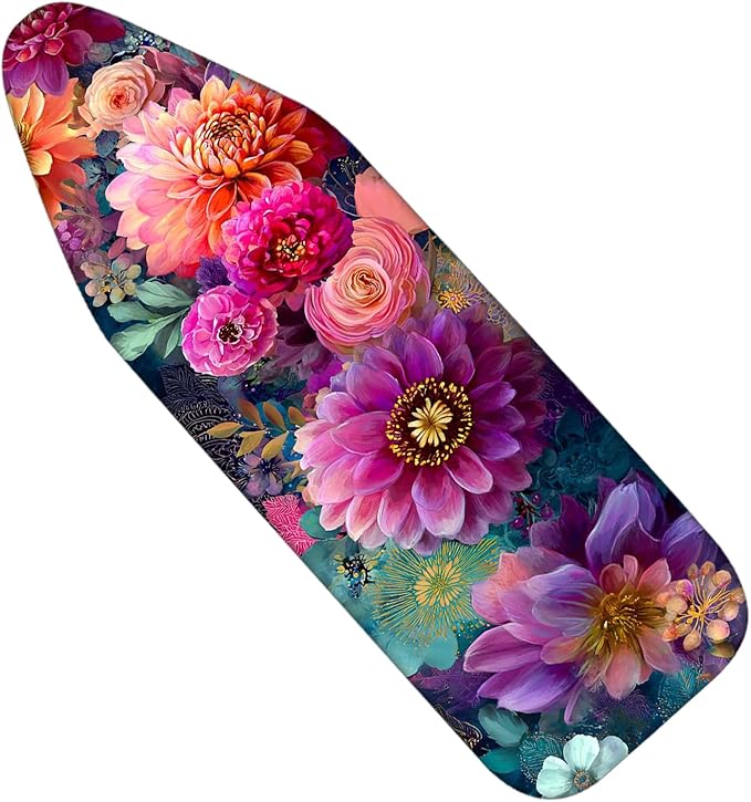 Nuxovilar Colorful Floral Pattern Ironing Board Cover, 15×54 inch, Fits Most