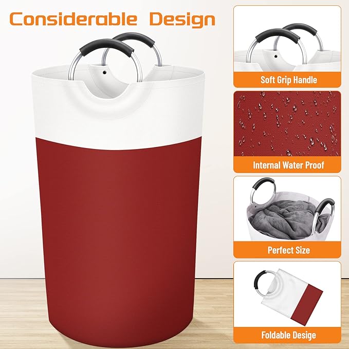 BlissTotes 90L Laundry Basket, Freestanding Laundry Hamper, Collapsible Dirty