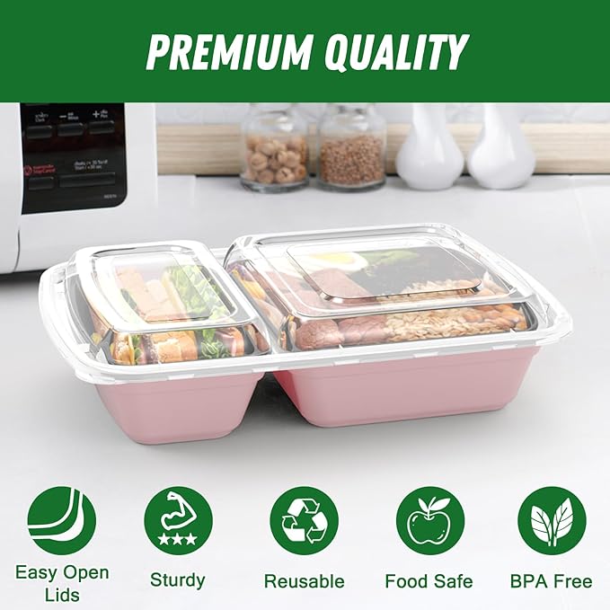 50 Pack 28 oz Meal Prep Containers Reusable