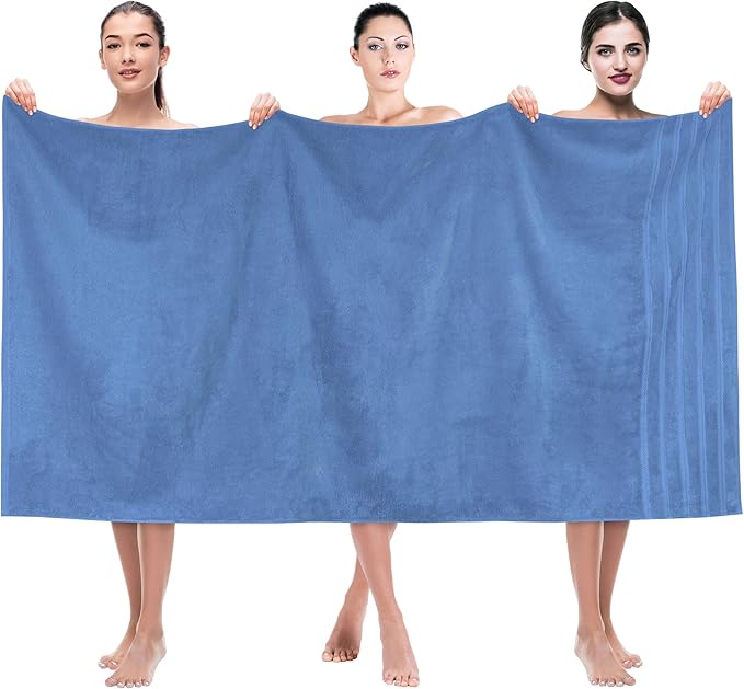 American Soft Linen 35x70 Jumbo Large Bath Towel, 600 GSM 100% Cotton Turkish