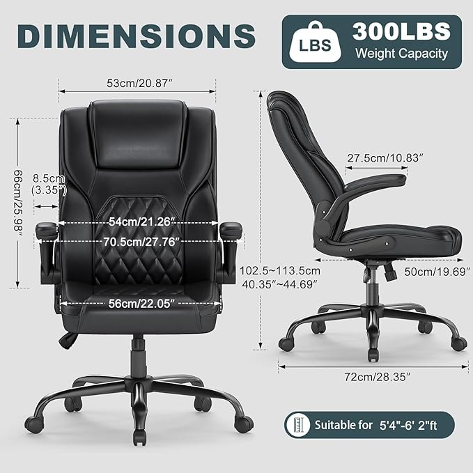 AnyGod Executive Office Chair, Comfy Ergonomic Computer Desk Chairs