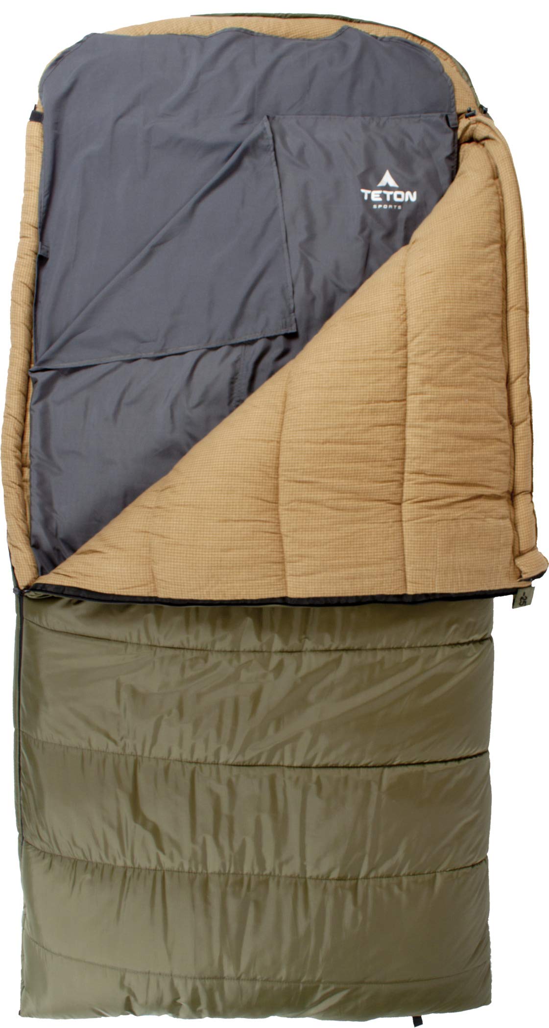 TETON Sports XL Sleeping Bag Liner; A Clean Sheet Set Anywhere You Go; Perfect for Travel, Camping, and Anytime You’re Away from Home Overnight; Machine Washable